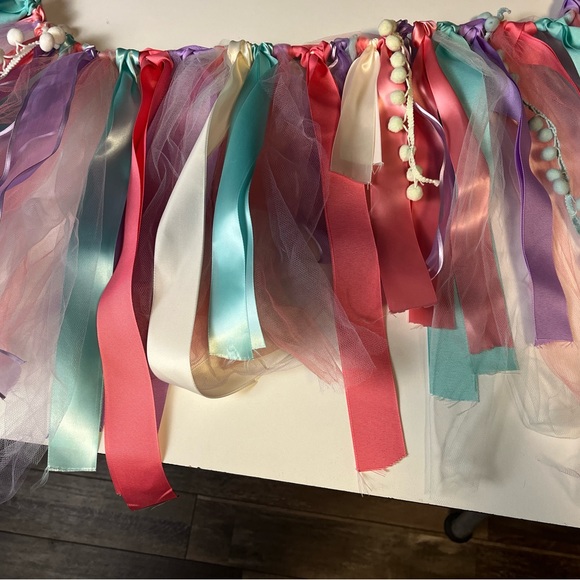 Handmade Ribbon Garland / Baby/ Decoration/birthday/ Party 42 in - Picture 6 of 6